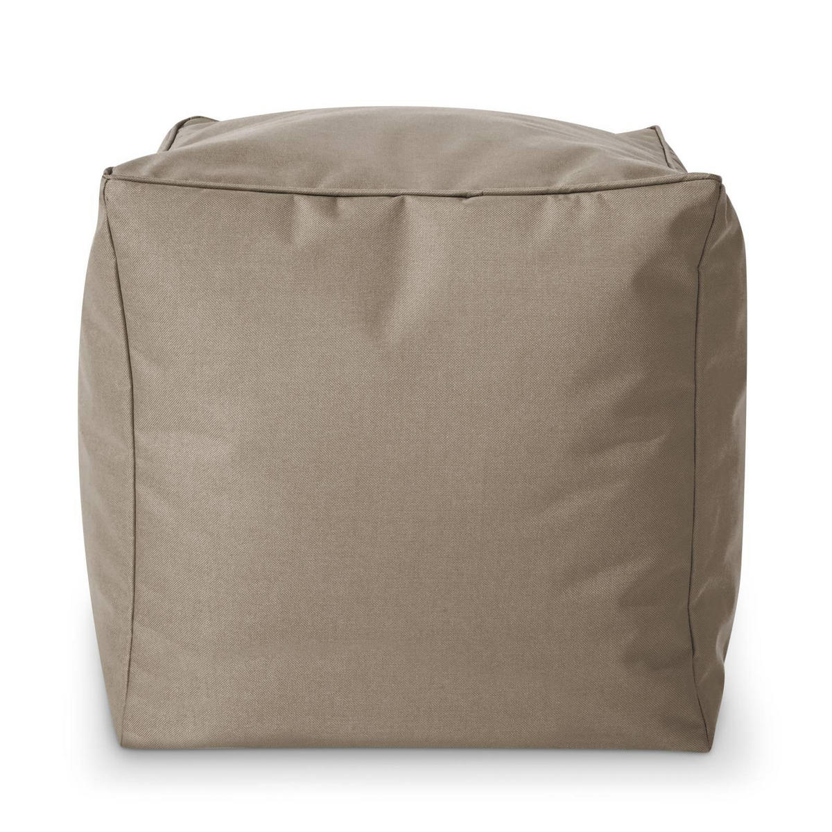 SITZSACK-HOCKER Pouf "Cube" 40x40x40cm - Braun, Textil (40/40/40cm) - Green Bean