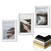 WANDBILDER 3er-Set - 20x30 cm Weißer Rahmen - Klippenblicke, Strandlandschaften - Weiß, Kunststoff (20/30cm) - ArtPrintCave