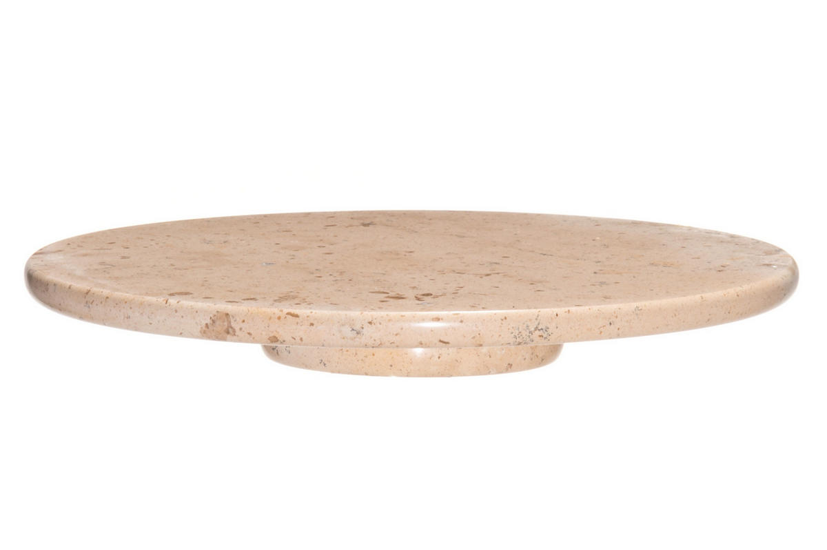 MARMORTABLETT drehbar Ø 30 cm - Beige, Stein (30/4cm)