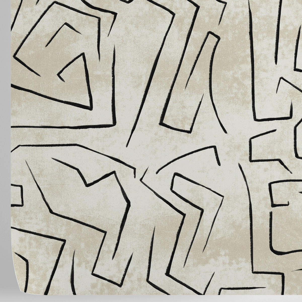 TAPETE Graffiti aus echtem Papier, 200x280cm, 8 Bögen - Beige, Papier (200/280cm) - WALLPAPERS4BEGINNERS