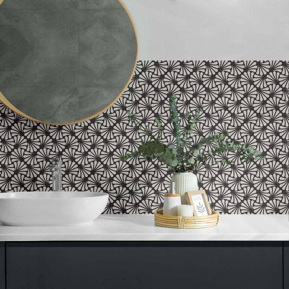 WANDPANEEL 20 Stück 20x20 cm selbstklebend Yndral - Weiß, Kunststoff (20/1.6/20cm) - Wallfluent