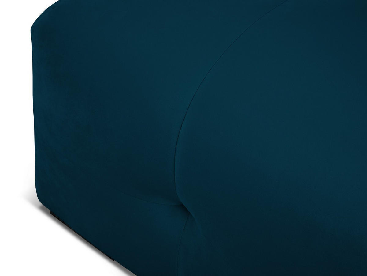 POUF Kendal aus Samt marineblau - Blau, Textil (104/45/72cm) - Micadoni