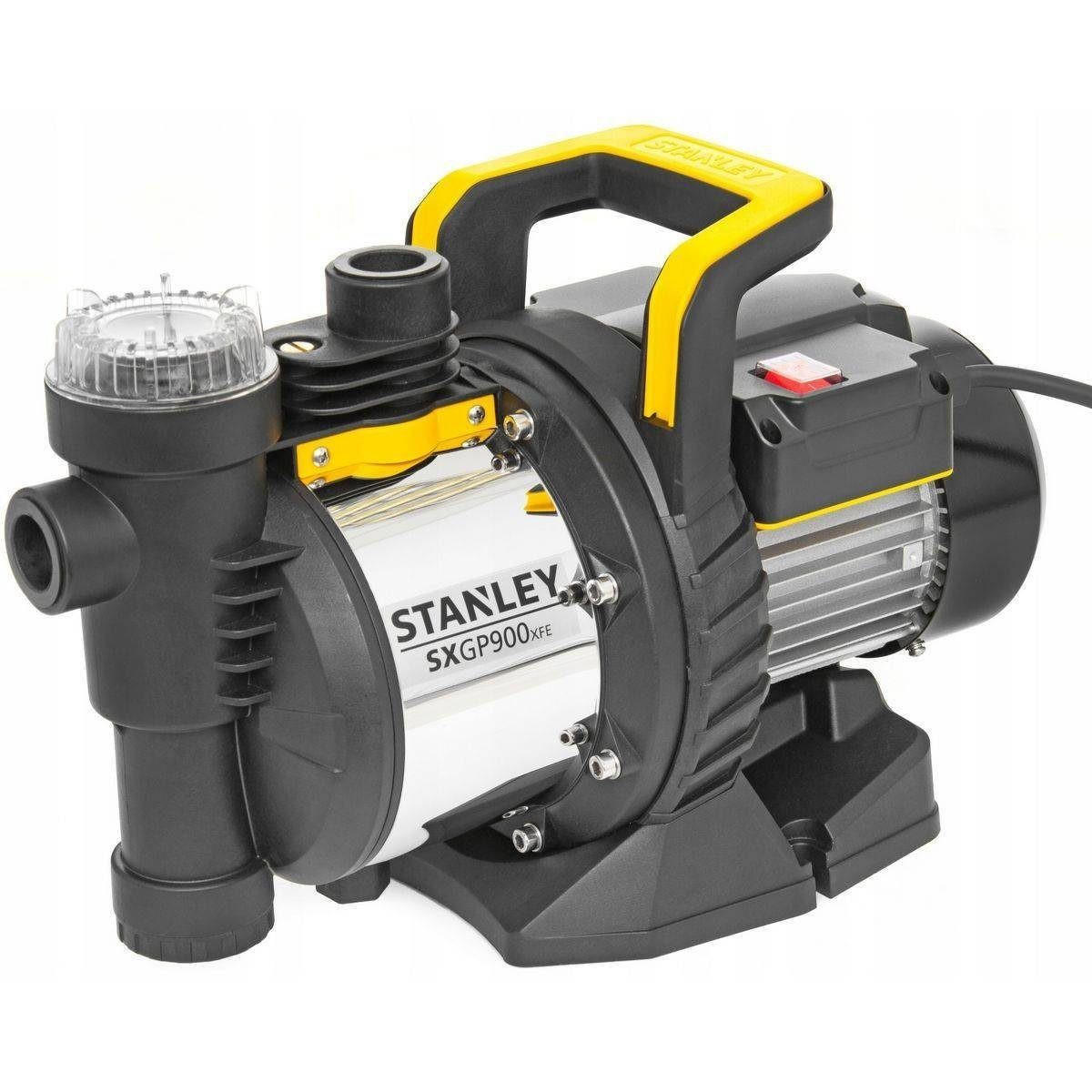 GARTENPUMPE SXGP900XFE, 900W, Selbstansaugend, 3600l/h, 42m Förderhöhe, Wasserpumpe, Druckpumpe, Brunnenpumpe, Bewässerung, Hauswasser - Gelb/Schwarz, Kunststoff/Metall (21.7/28.6/43.9cm) - Stanley