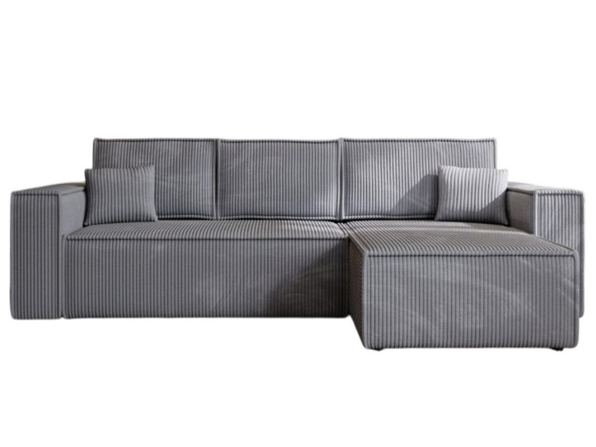 ECKSOFA Prato XL Dunkelgrau - Dunkelgrau/Schwarz, Holz/Kunststoff (280/170cm) - Graingold