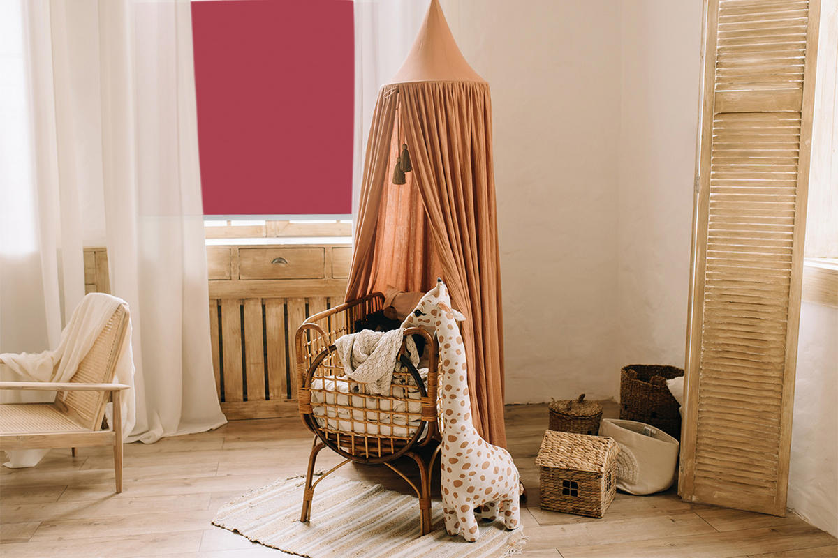 ROLLO LICHTDURCHLÄSSIG 130x180 cm Dunkelrot - Rot, Textil (130/80cm) - TULUP
