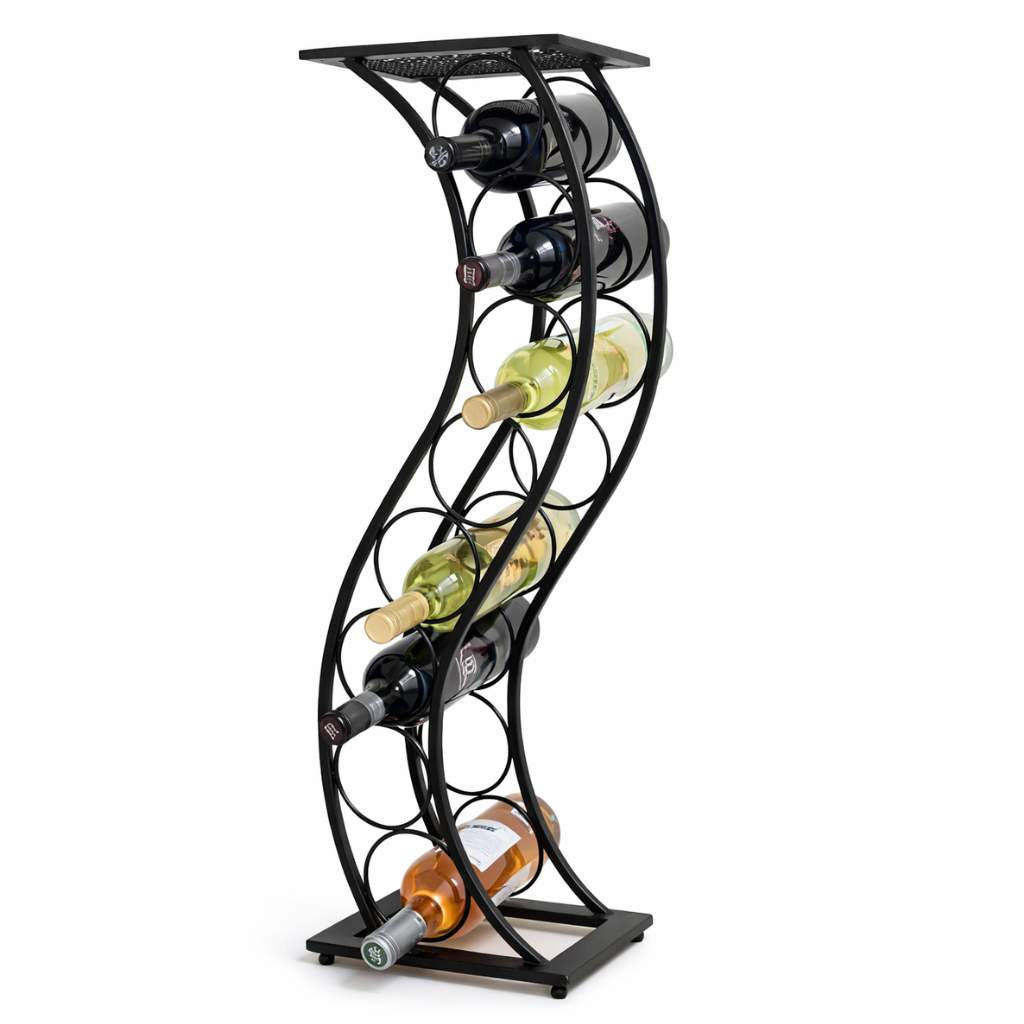 WEINREGAL Metall Schwarz 30/20/80 cm - Schwarz, Metall (30/80/20cm) - DanDiBo