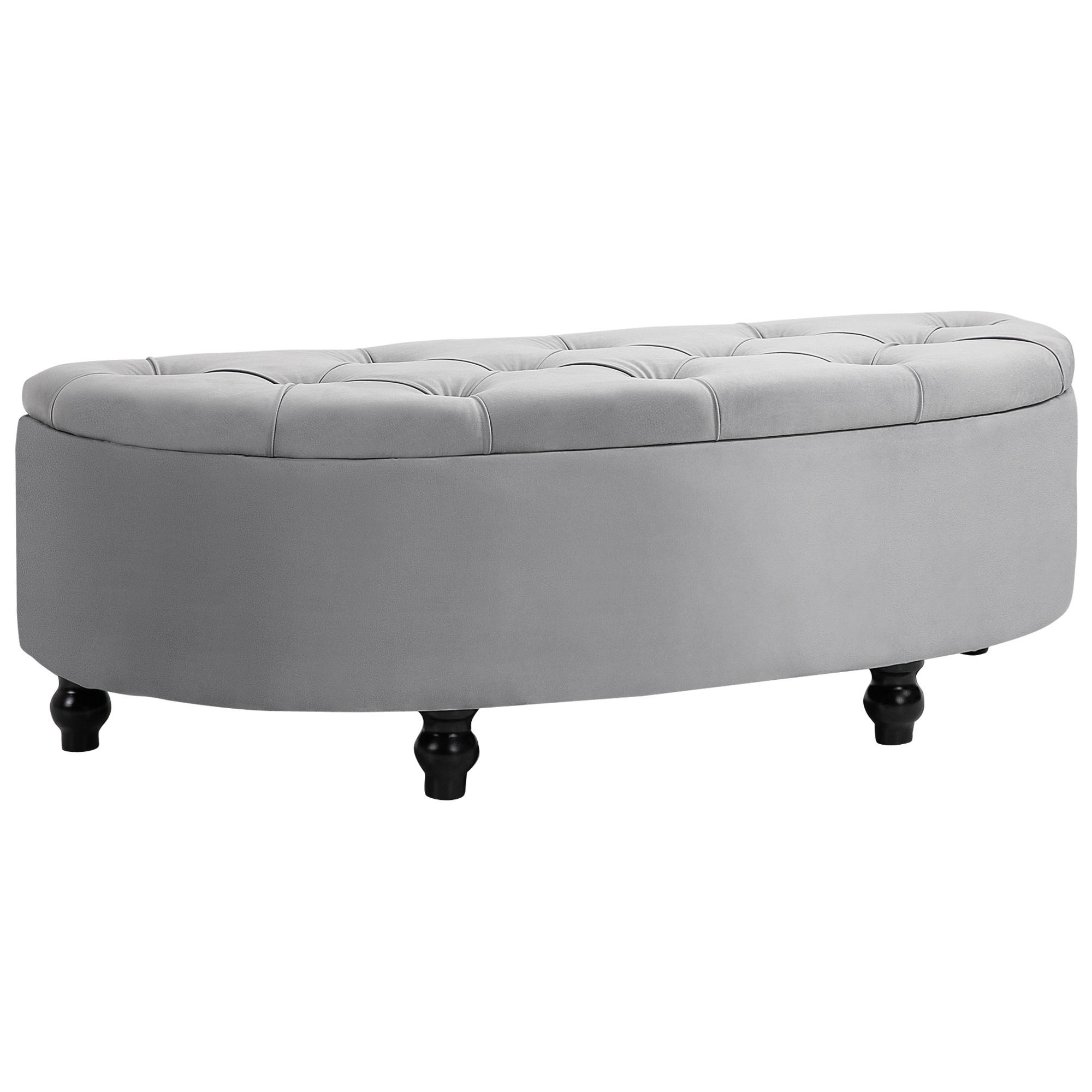 HOMCOM ÚLOŽNÁ lavice Velvet-Touch šedá