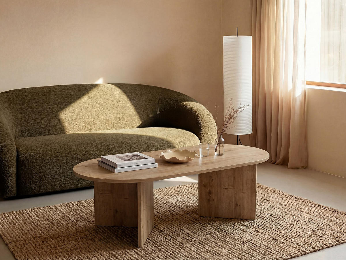 COUCHTISCH - Holzfarben hell - TOPANIA - Hellbraun, Holz (60/120/39.6cm) - Vente-Unique