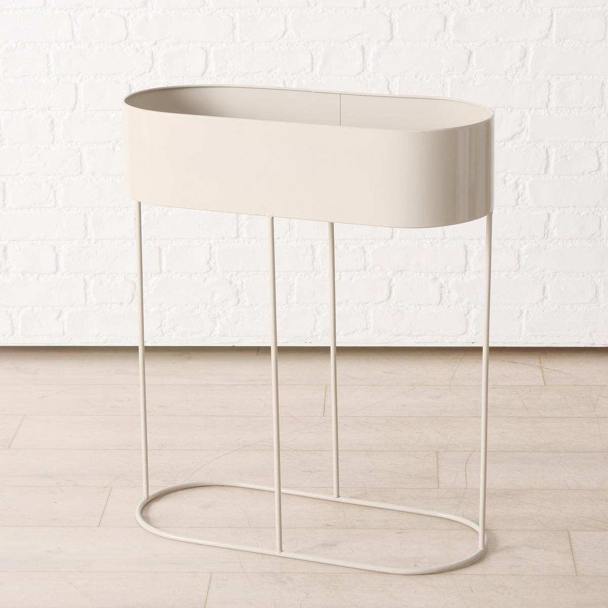 BLUMENSTÄNDER Metall AURELA 3er-Set - Beige, Metall (65/29/76cm)