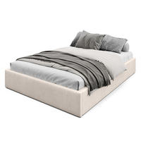 POLSTERBETT 140x200cm Bett mit Stauraum Lattenrost Creme - Creme, Holz/Holzwerkstoff (140/200cm) - Muralo