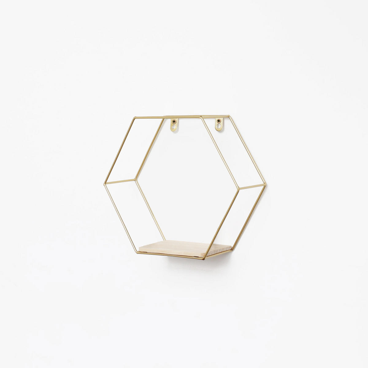 WANDREGAL Sechseckiges aus Metall - 25 x 28,5 cm - Gold - Goldfarben, Metall (28.5/25/10.5cm) - IVOL