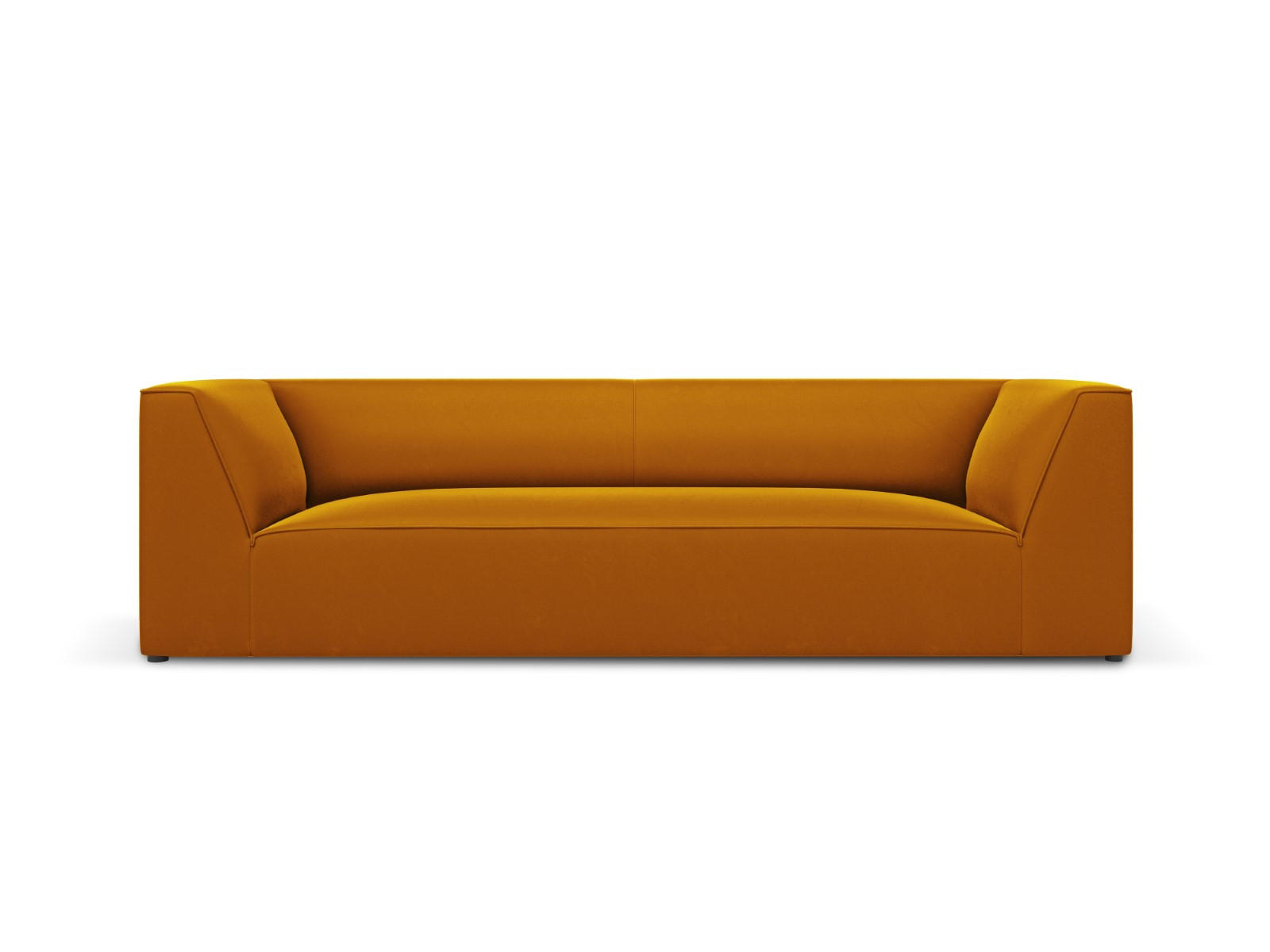 SOFA Ruby aus Samt gelb 3 Sitzplätze - Gelb, Textil (93/69/232cm) - Micadoni