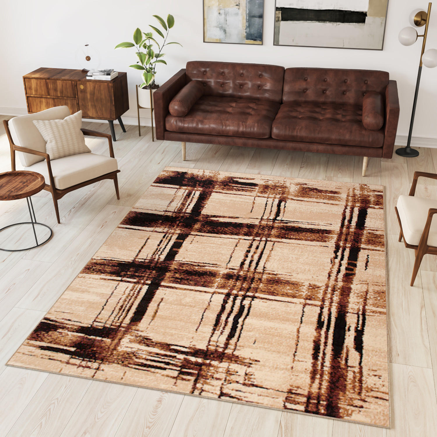 TEPPICH DREAM Braun 140/200 cm - Braun, Textil (140/200cm) - Tapiso