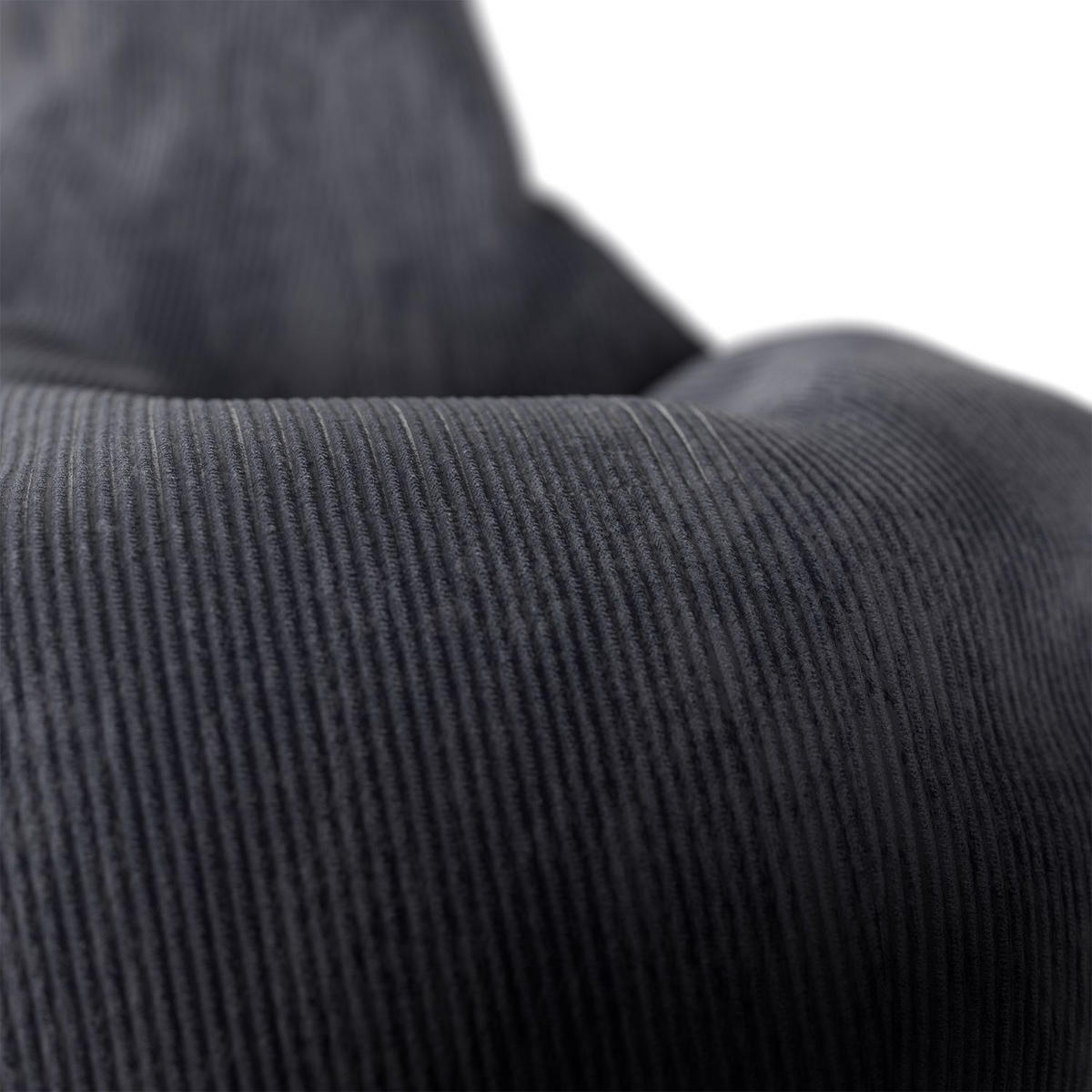 SITZSACK Chillex mit Hocker XL Cord dunkelgrau - Dunkelgrau, Textil (83/103/78cm) - Juskys