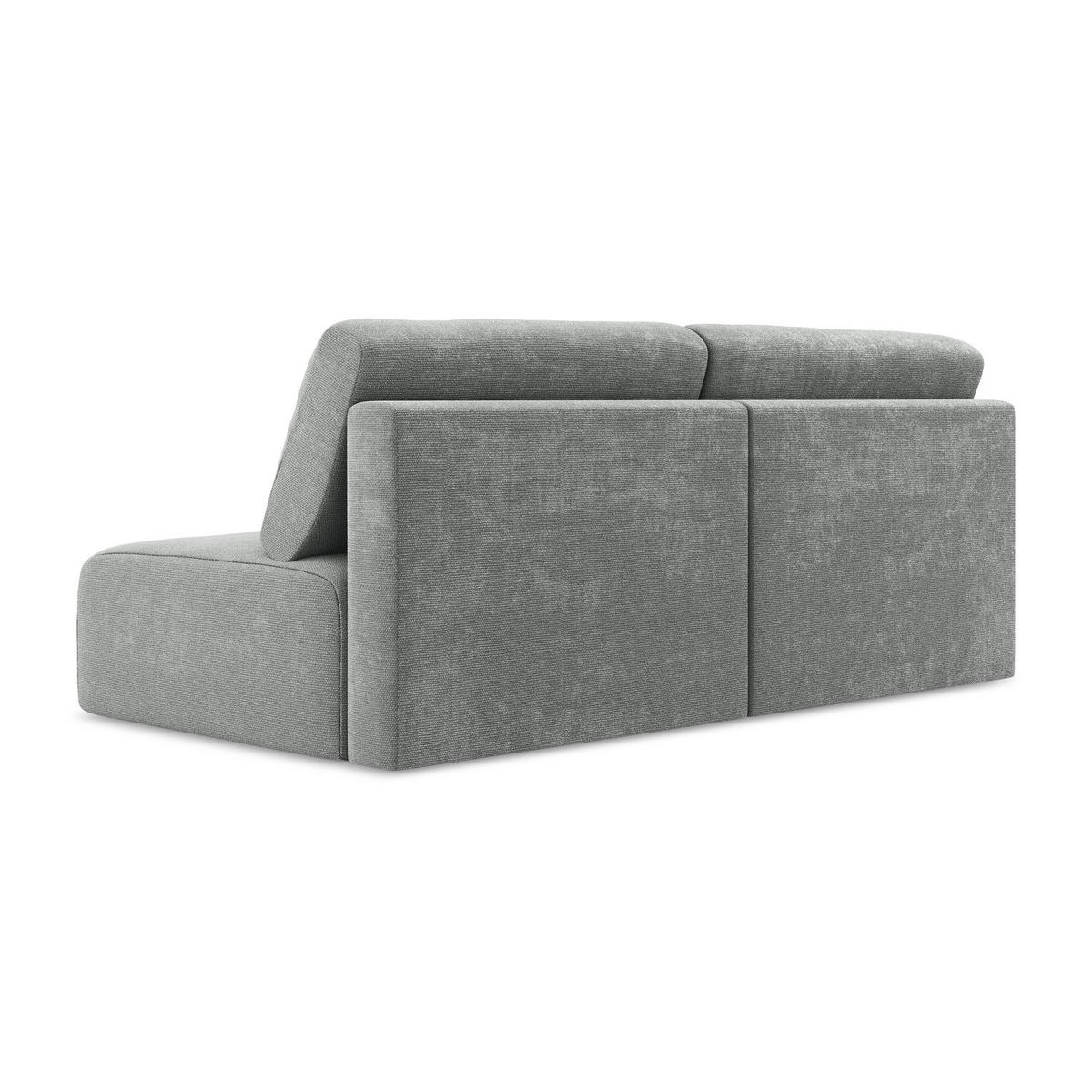 3-SITZER SOFA mit Schlaffunktion Chenille Stoff Grau - Blau/Schwarz, Kunststoff/Textil (216/79/102cm) - LaMiaSofa