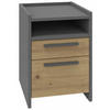 NACHTTISCH ALTIVO 1SW1SNO Anthrazit Grau-Artisan Eiche 36/35,6/29,6 cm - Anthrazit/Eiche Artisan, Holzwerkstoff (36/29.6/35.6cm) - Matkam Möbel