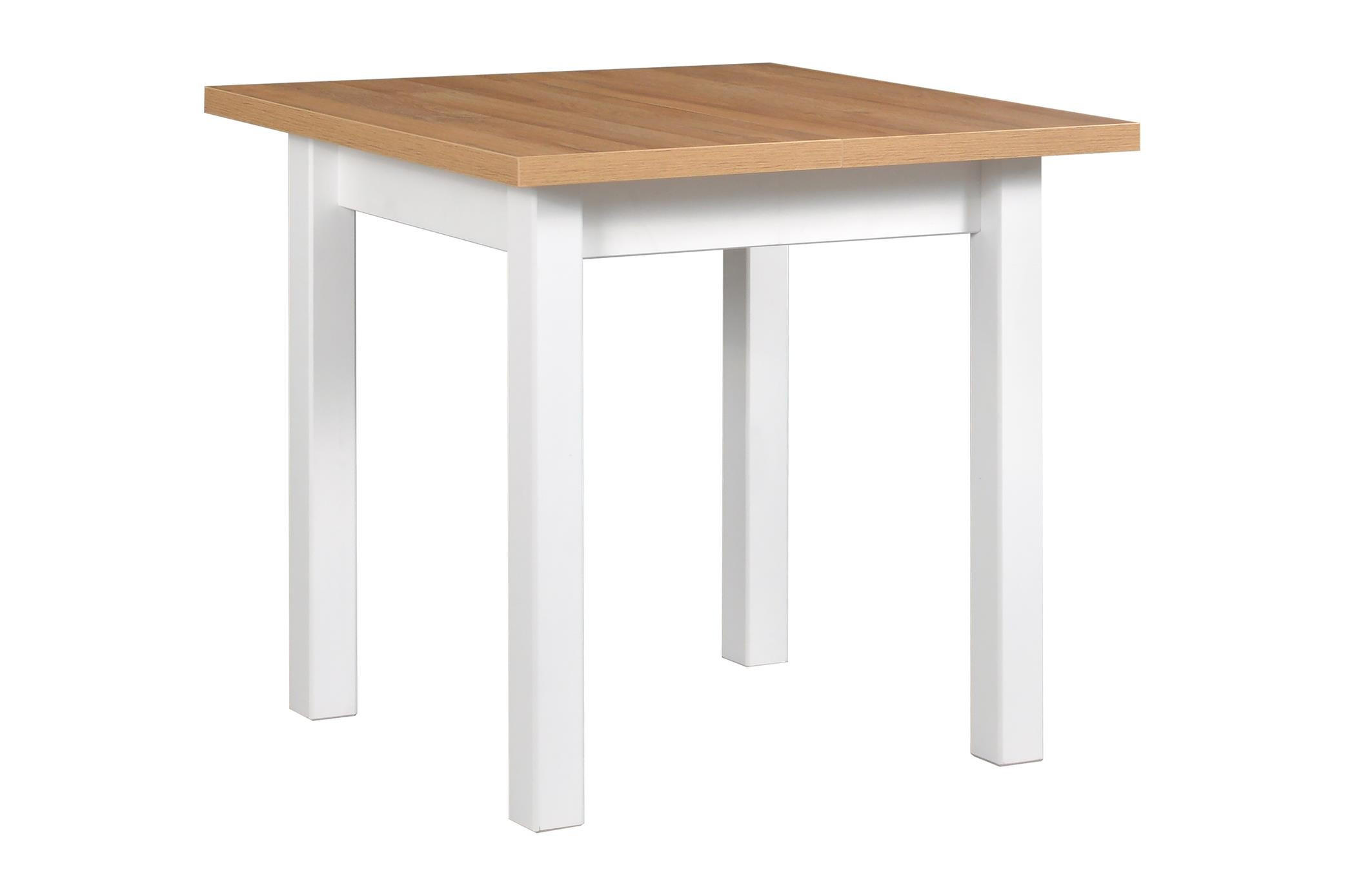 Bettso Tisch Eiche Wotan, Weiß 80x76x80 cm