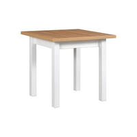 TISCH Max VIII Wotan Eiche, Klapptisch mit Weiß Beine - Eiche Wotan/Weiß, Holz/Holzwerkstoff (80/80/76cm) - Bettso