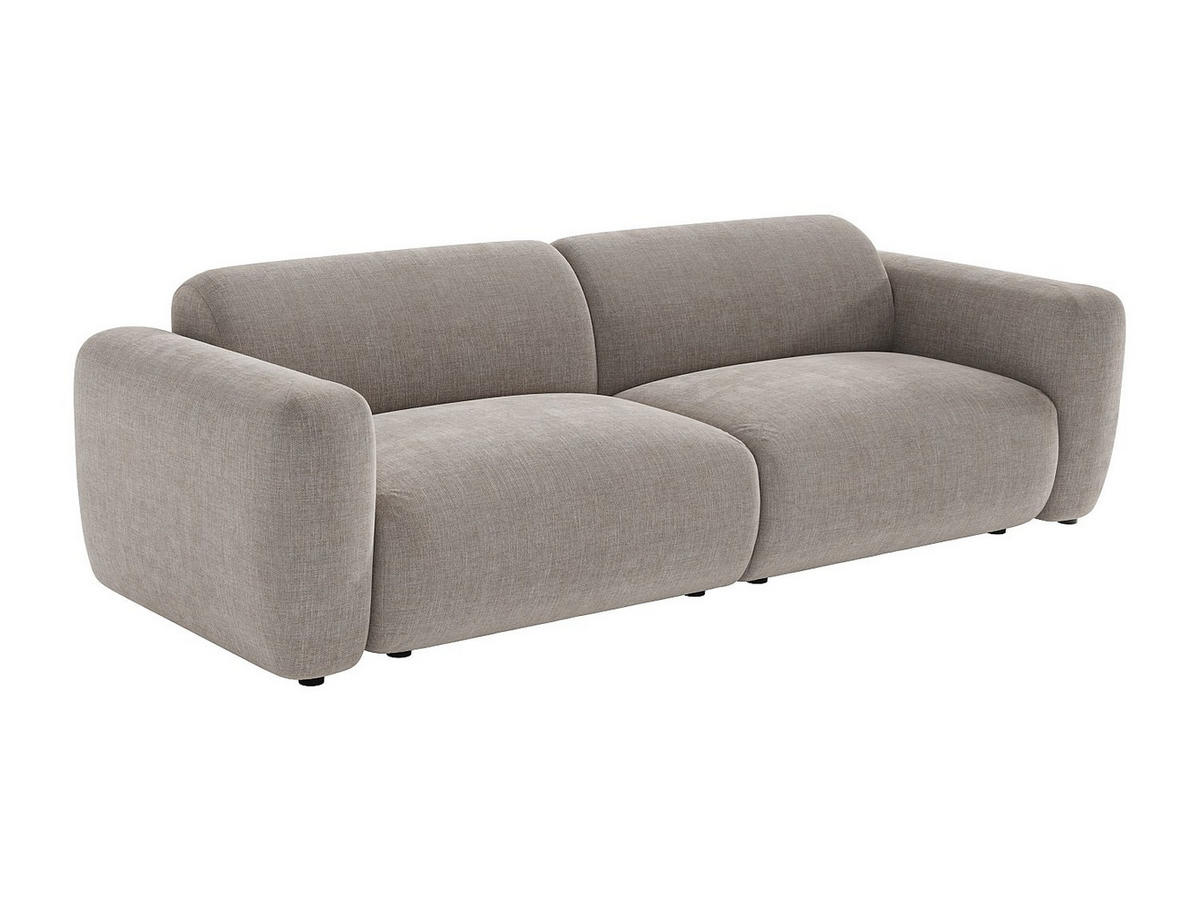 SOFA - 4 Personen - stoff - grau Pogni - Grau, Textil (245/73/97cm) - Vente-Unique