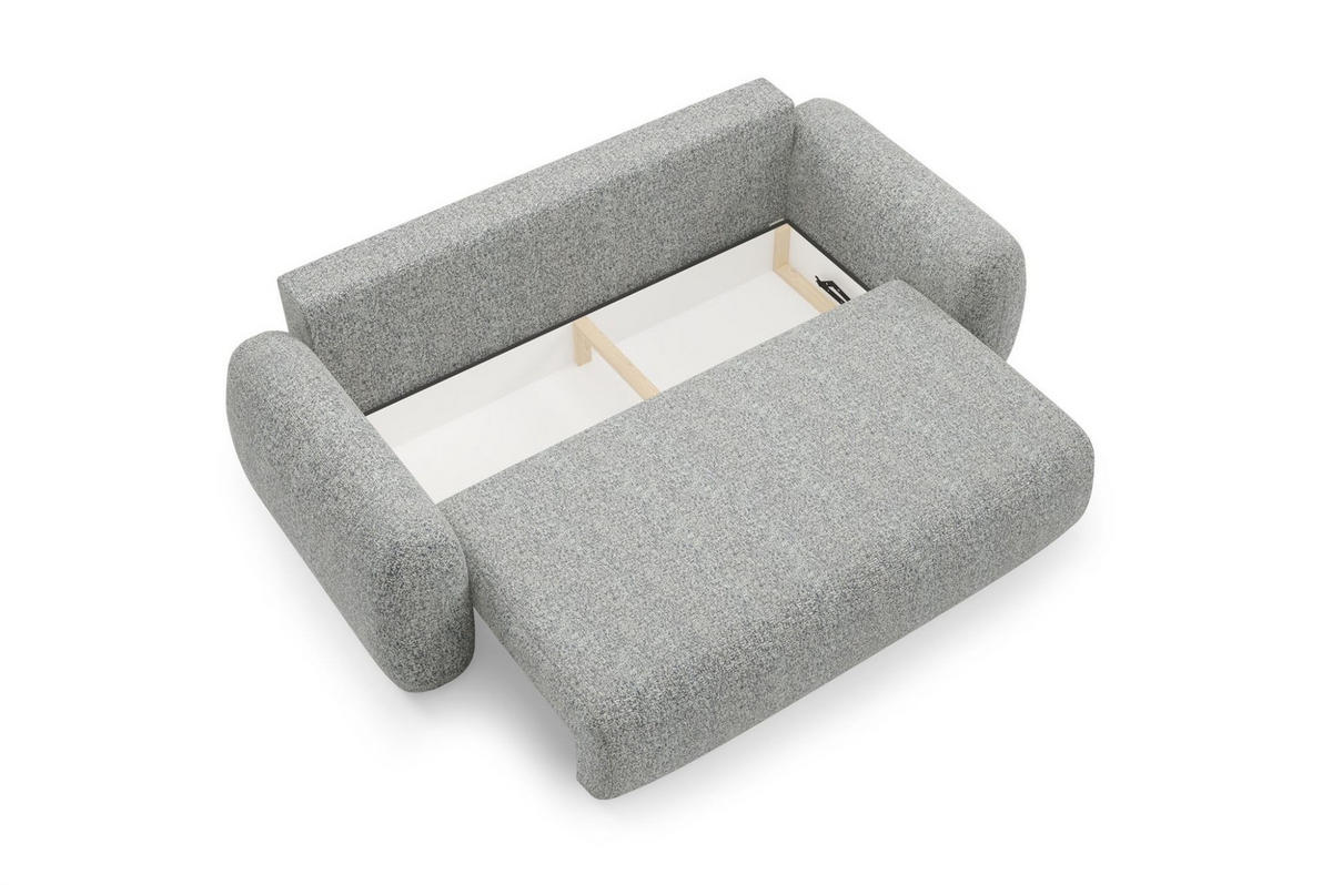 SCHLAFSOFA Gaston - Grau, Holzwerkstoff/Textil (266/95/110cm) - Fun Möbel