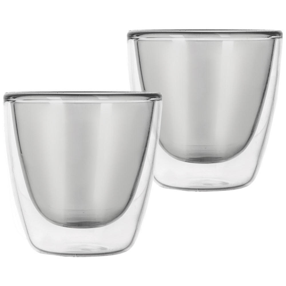ESPRESSOGLAS-SET Double 2er-Pack transparent - Klar, Glas (0.09L) - Orion 