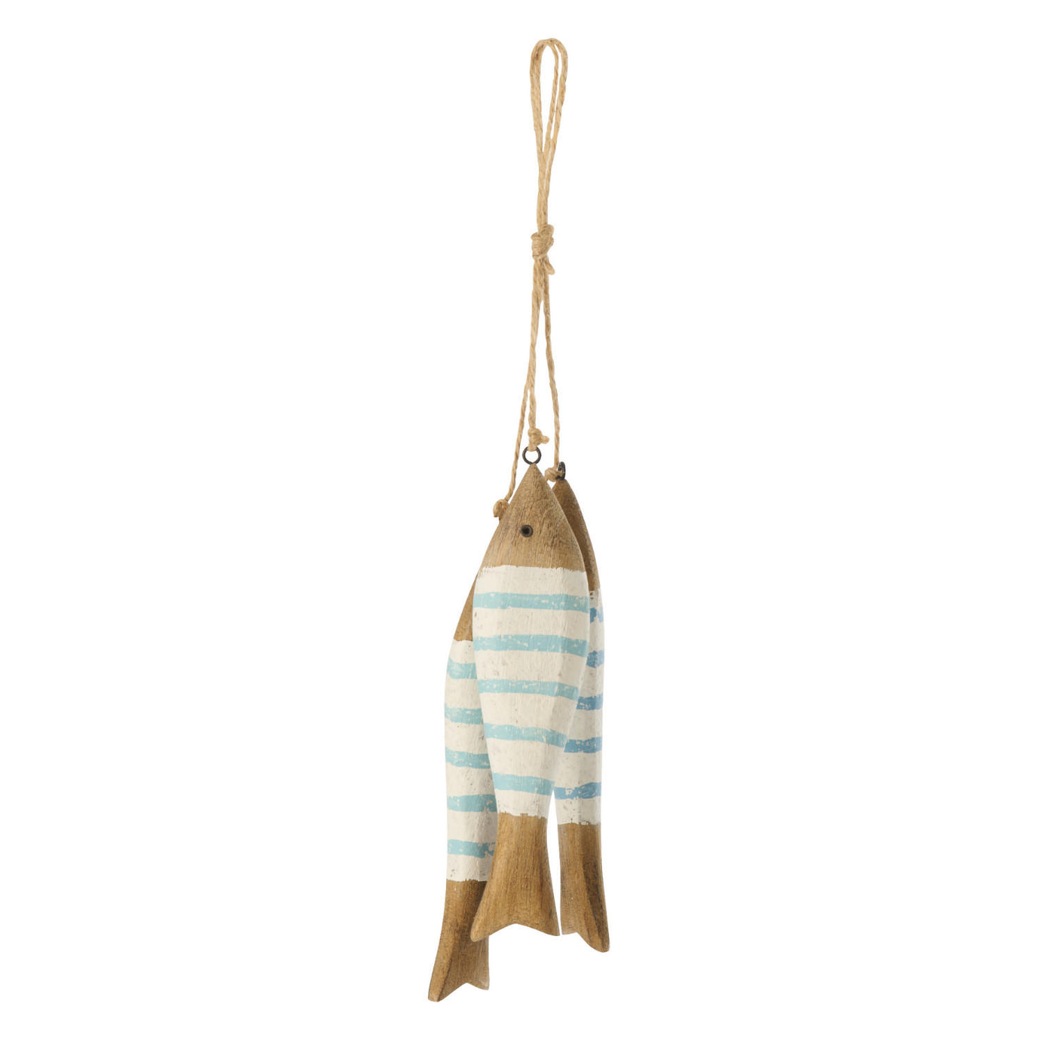 AUFHÄNGER FISCH NH (2ER SET) - Blau, Holz (4/2/31cm) - J-Line