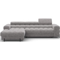 ECKSOFA Neviro L - Grau (Aura 04) - Grau, Holzwerkstoff (285/181cm) - Möblo