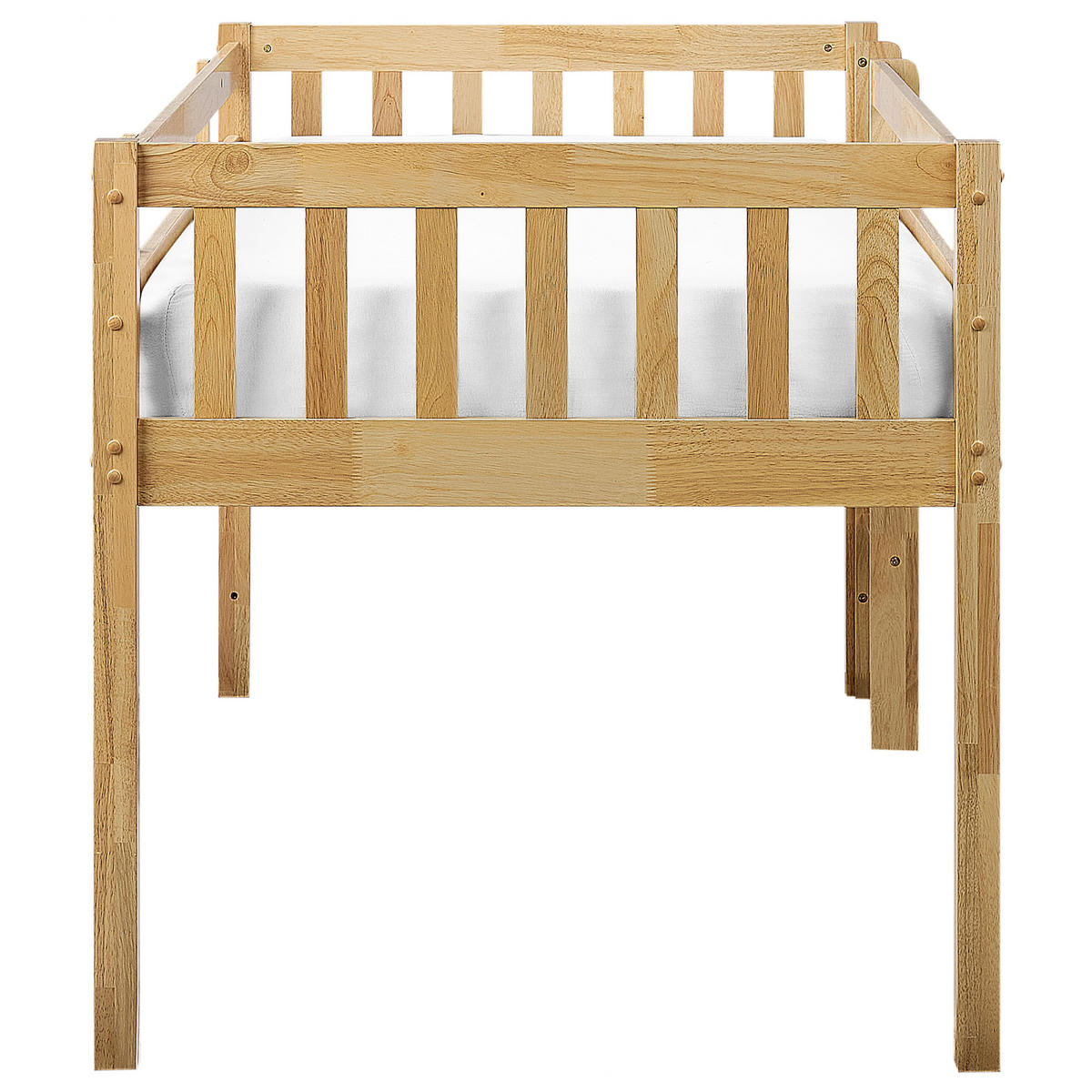 HALBHOCHBETT 90x200 cm Heller Holzfarbton Peipin - Hellbraun, Holz (90/200cm) - Beliani