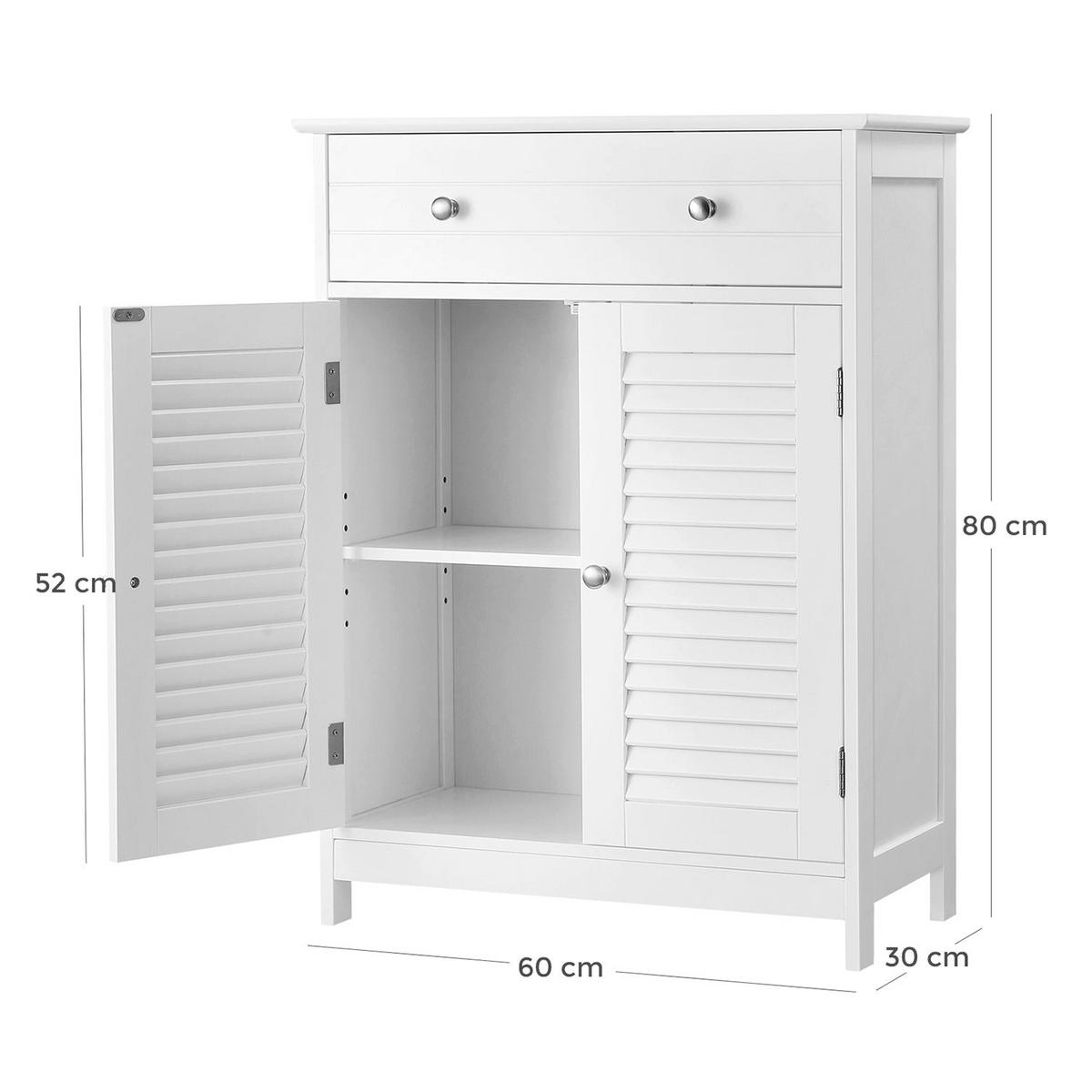 BADEZIMMERSCHRANK AUFBEWAHRUNGSSCHRANK - Weiß, Holzwerkstoff (30/80/60cm) - Hansiro