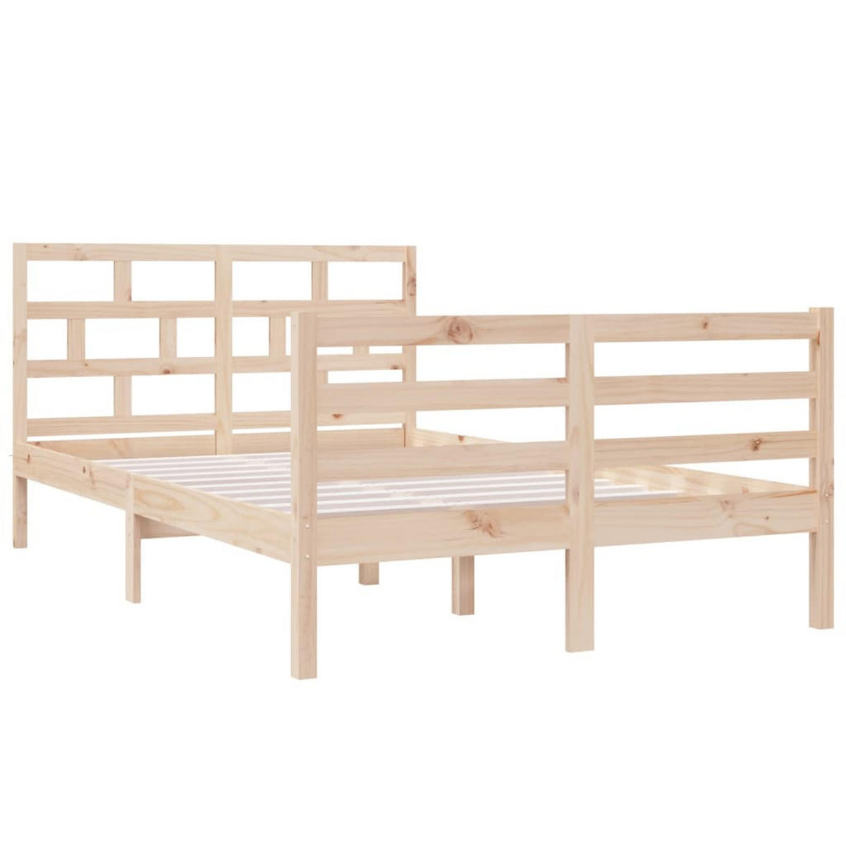 BETT Kennedy 126/195.5 cm - Braun, Holz (120/190cm) - Nettlife