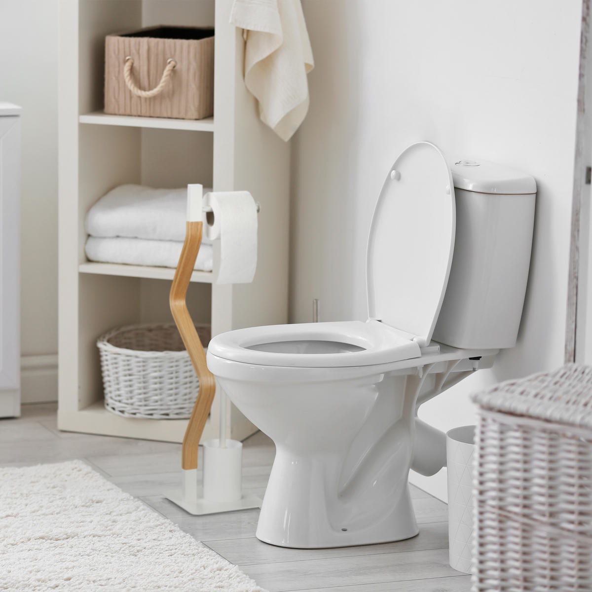 WC-GARNITUR - Multicolor, Holzwerkstoff/Kunststoff (20/76/20cm) - Relaxdays
