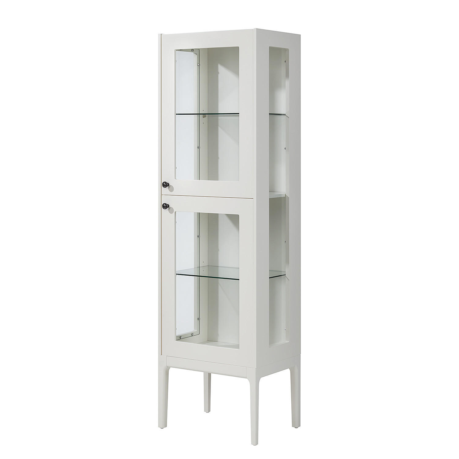VITRINENSCHRANK - Weiß - Weiß, Holz/Holzwerkstoff (55/190/40cm) - home24