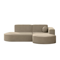 GARTENECKSOFA L-Form Designer Modena Studio Patio Beige Rechts - Beige, Holz/Textil (236/78/165cm) - Kaiser Möbel