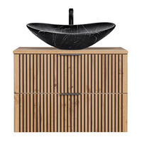 WASCHBECKENSCHRANK Xanten-56 - Braun, Holzwerkstoff (81/74/47cm) - Lomado