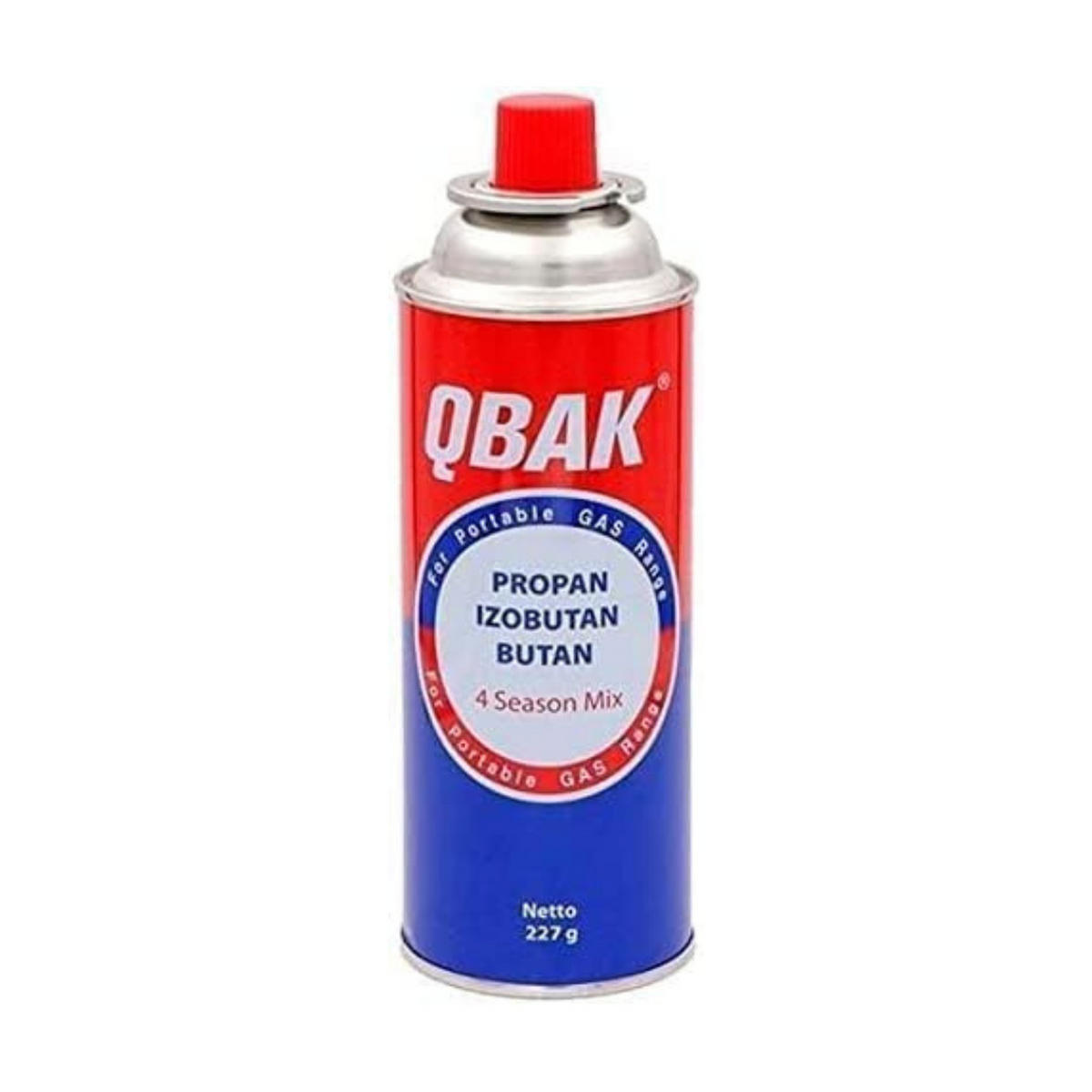 GASKARTUSCHEN 12er Set 227g Butangas QBAK Campingkocher Kartuschen - Blau/Rot, Metall (6.7/20/6.7cm) - Resch