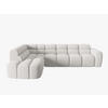 ECKSOFA links Lisa aus strukturiertem Stoff hellgrau 5 Sitzplätze - Hellgrau, Textil (234/293cm) - Micadoni