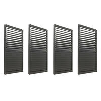 SCHIEBETÜR 4er-Set für Pergola 206x369cm Anthrazit - Anthrazit, Metall (369/206/10.5cm) - BERLINLODGE