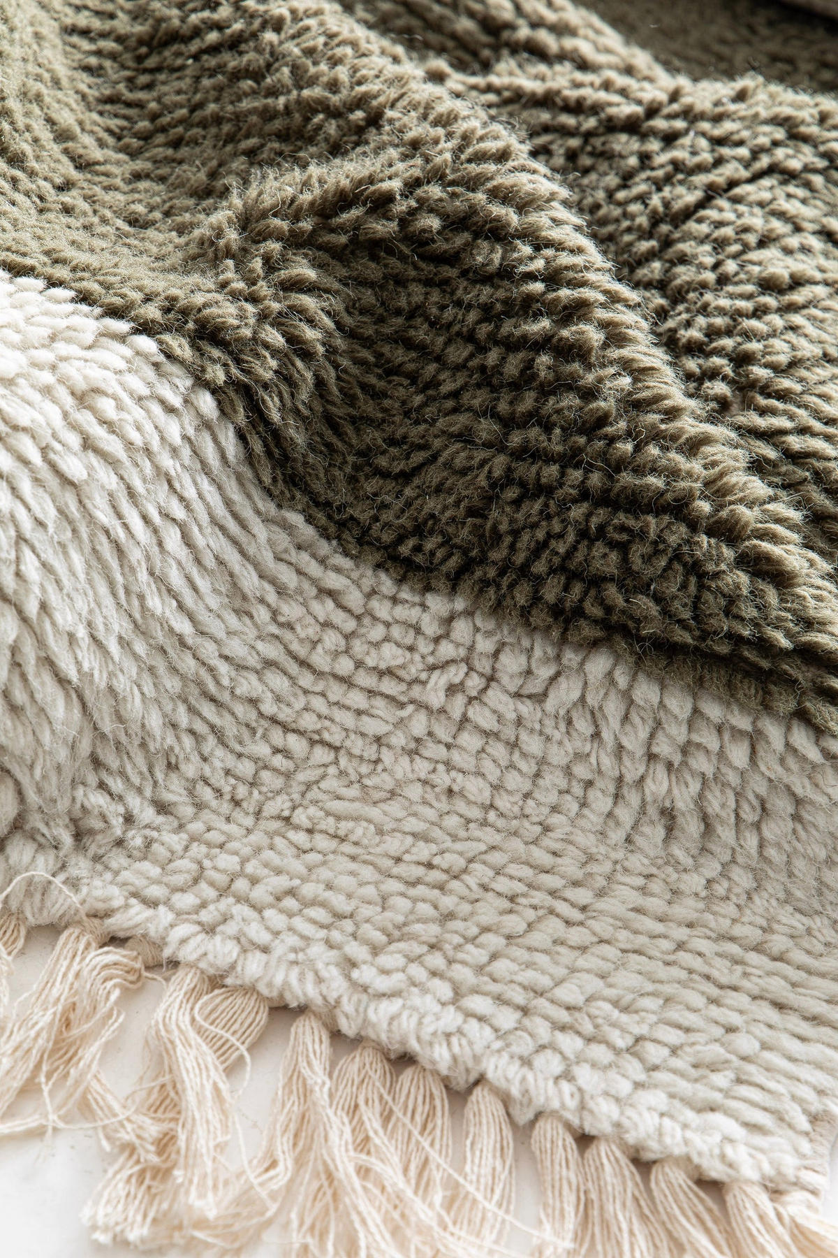 TEPPICH aus Wolle und Baumwolle in Naturoptik grün - Grün, Naturmaterialien (200/290cm) - AFK Living