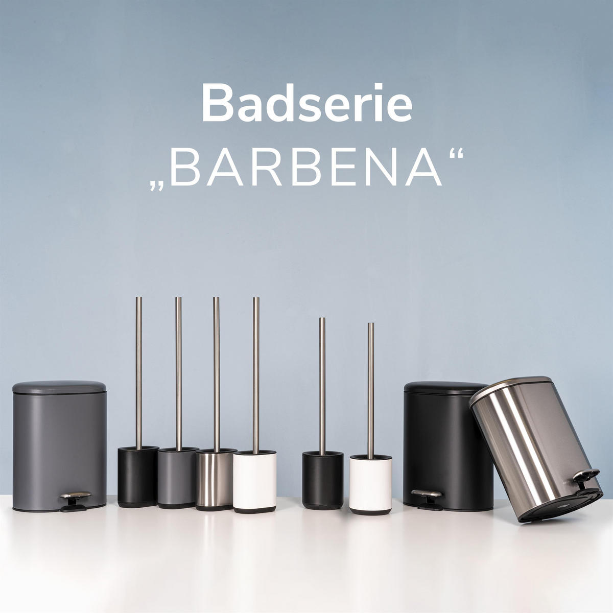 WC-GARNITUR BARBENA, weiß - Weiß, Metall (11/53/8cm) - bremermann