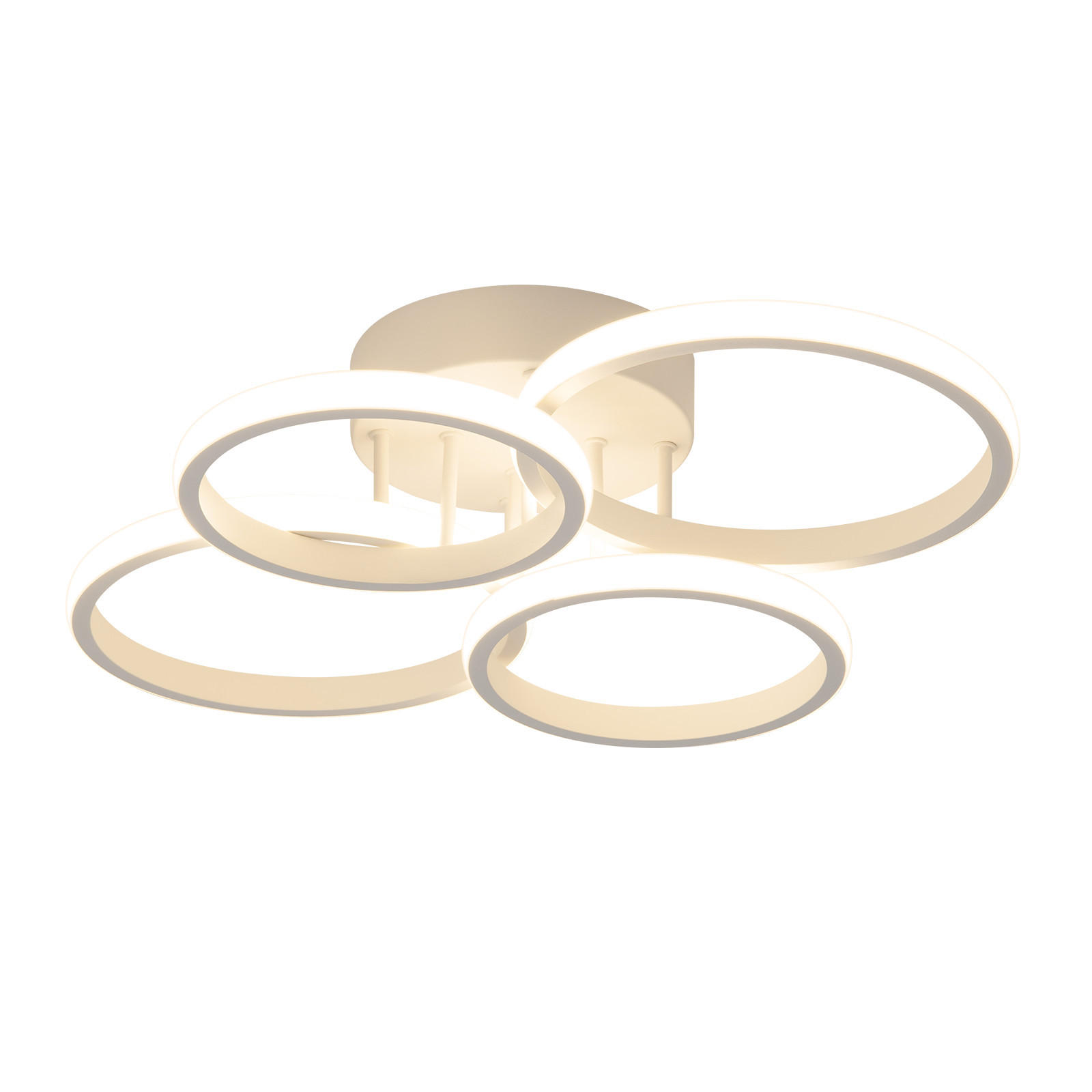 LED-DECKENLEUCHTE Xalvor 41.5/52.5/11.8 cm - Weiß, Metall (52.5/41.5/11.8cm) - ZMH