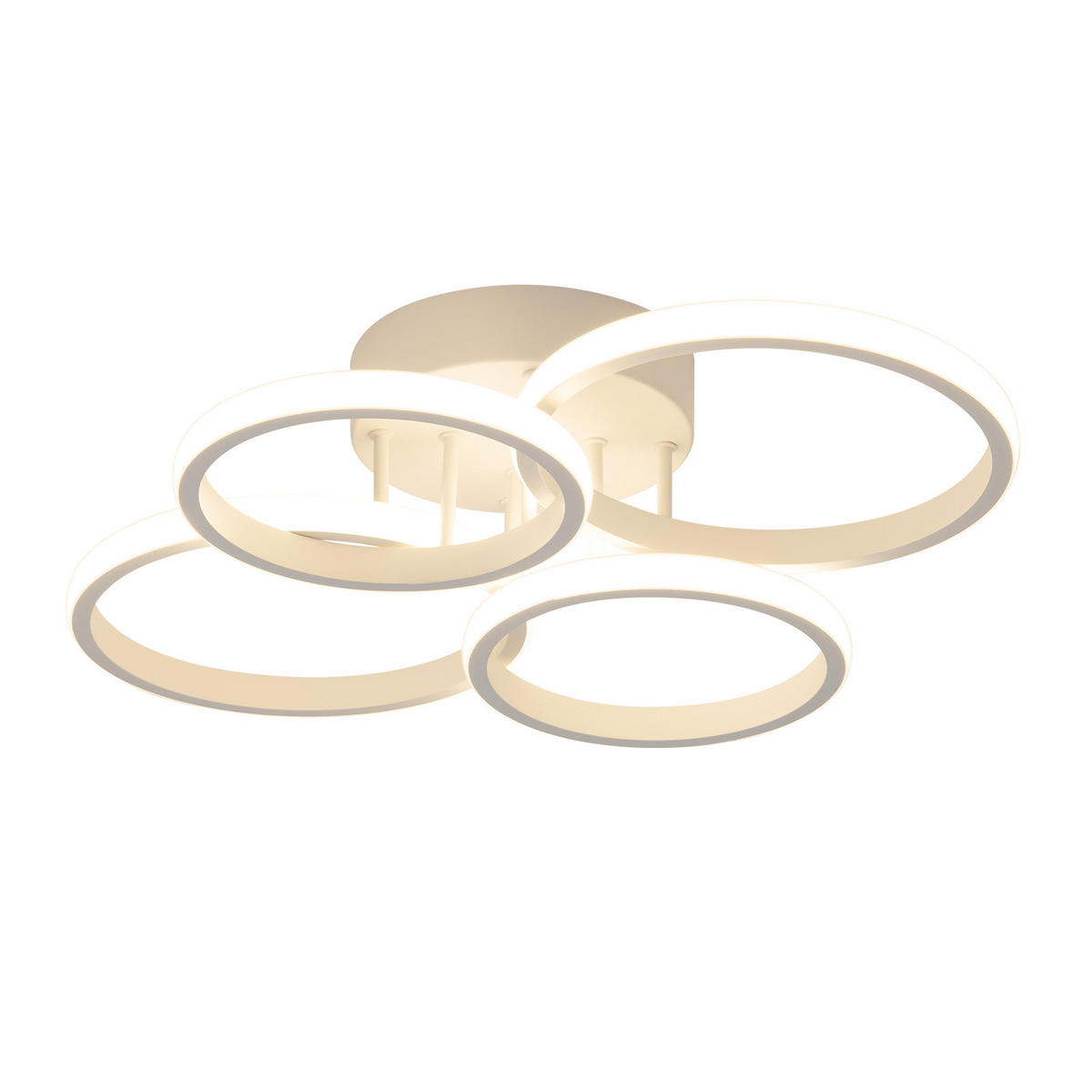 LED-DECKENLEUCHTE Xalvor 41.5/52.5/11.8 cm - Weiß, Metall (52.5/41.5/11.8cm) - ZMH