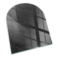 GLASPLATTE für Kamin 80x70 cm Schwarz - Schwarz, Glas (80/70/0.4cm) - ArtPrintCave