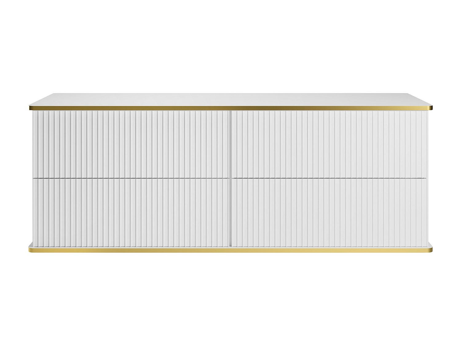 WASCHBECKENUNTERSCHRANK - 150 cm x 47 cm - Holz, Platte - Weiß - KELIZA - Weiß, Holz (150/54/47cm) - Vente-Unique