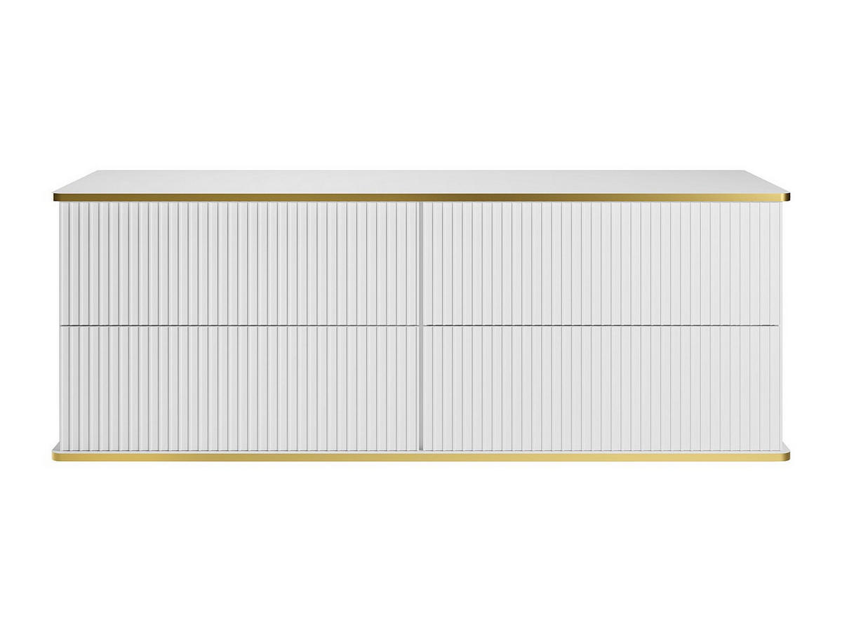 WASCHBECKENUNTERSCHRANK - 150cm x 47cm - MDF - weiß - KELIZA - Weiß, Holz (150/54/47cm) - Vente-Unique