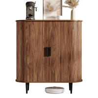 SIDEBOARD 85x40x93cm Holzoptik mit Schiebetüren und Haken - Naturfarben, Holzwerkstoff (85/93/40cm) - FLIEKS