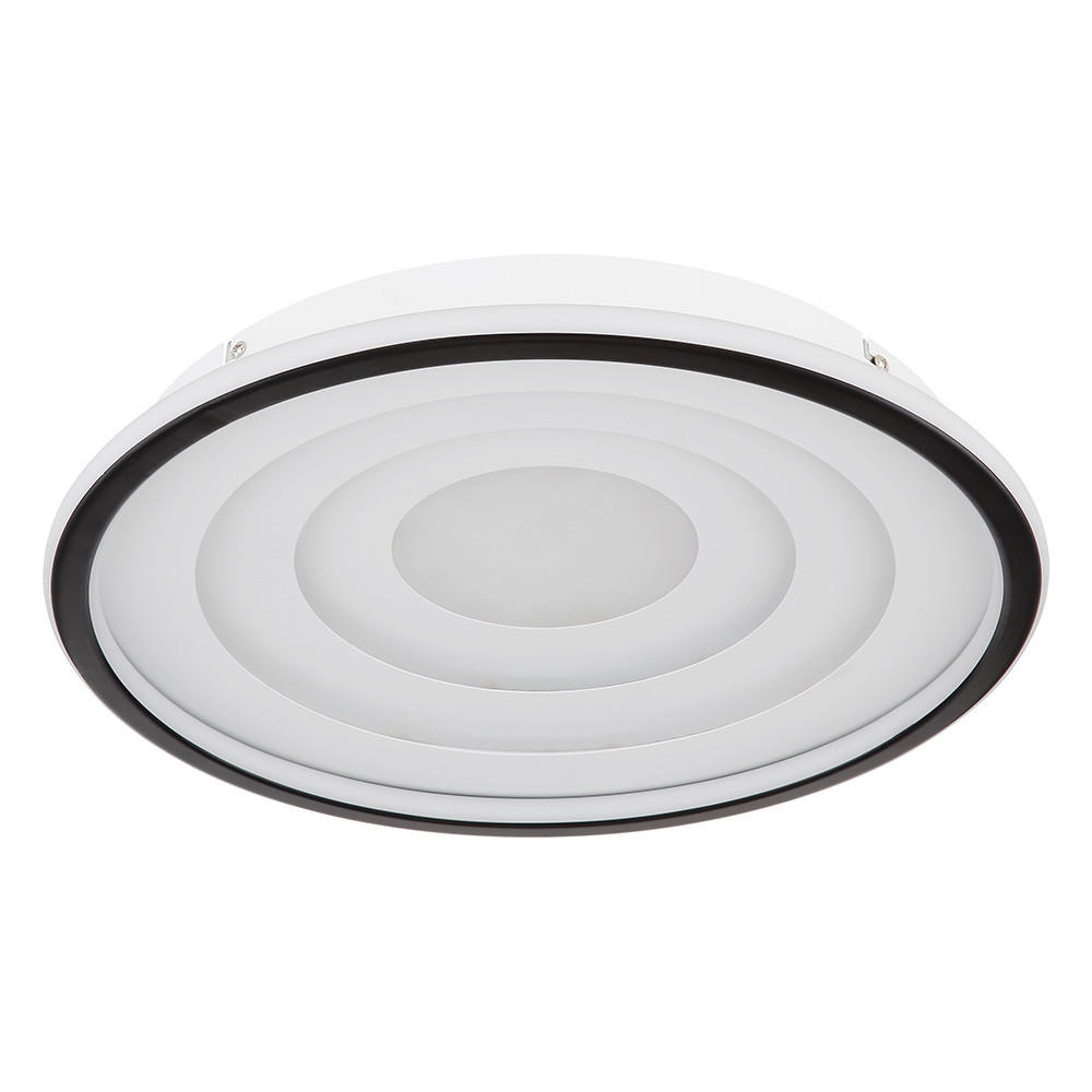 LED DECKENLEUCHTE Metall Weiß D 40 cm - Weiß, Metall (40/40/5.7cm) - Globo Lighting