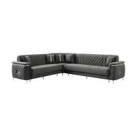 ECKSCHLAFSOFA Pasadena Grau - Schenkel gleich lang - Grau, Holzwerkstoff/Kunststoff (315/315cm) - Villa Möbel