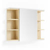 BADSPIEGELSCHRANK Aquis Weiß 79.6 x 64 cm - Weiß, Holzwerkstoff (79.6/64/18cm) - Vicco
