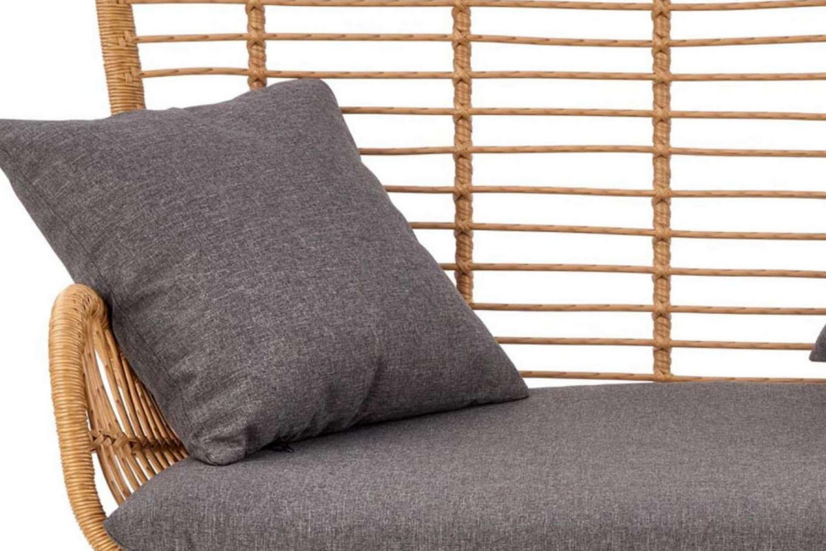 GARTENSOFA ABLA Boho, braun/grau - Braun/Grau, Kunststoff (96/70/120cm) - KONSIMO®