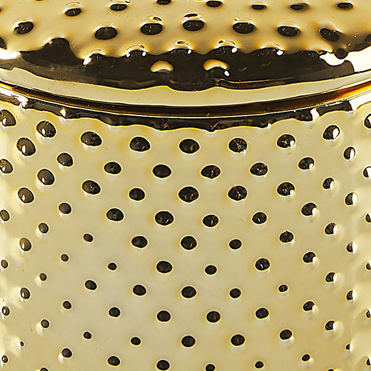BADEZIMMER Set 4-teilig Keramik gold Cumana - Goldfarben, Stein (7/18/7cm) - Beliani